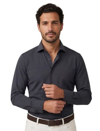 Cavallaro Business overhemd Cavallaro Napoli grijs jersey