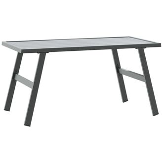 vidaXL Tavolino Da Giardino Nero 90x45x35cm Acciaio Verniciato Polvere - Vidaxl