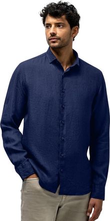 State of Art Overhemd State of Art donkerblauw wijde fit semi wide spread