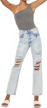 Kancan Light Wash Dixon 90S Boyfriend Jeans In Blue