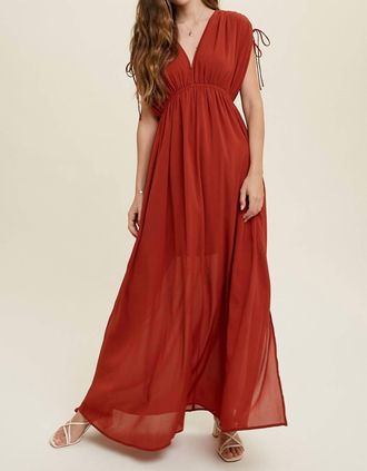 Wishlist Karen Maxi Dress In Brick