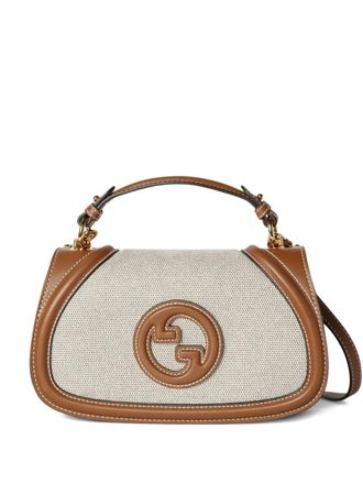 Gucci medium Blondie tote bag - women - Cotton/Cotton-Linen Blend/Leather - One Size - Neutrals