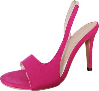 Generic Elegant Ladies Summer Stiletto High Heeled Sandals Open Toe Pointed Fish Mouth Design Slipper Heels for Women (4.5)