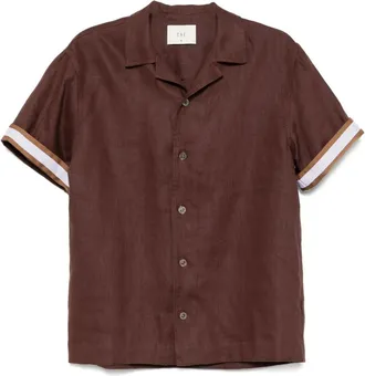 CH&Eacute; Studios Che Linen Valbonne shirt - Brown