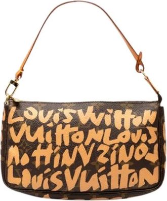 Louis Vuitton Pre-owned Shoulder Bags, female, Brown, Size: ONE SIZE Pre-owned Pochette Accessoires Graffiti