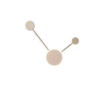 Luce-Ambiente-Design Led Ceiling Light Etere in Gold Aluminum 2 Light Points, Cct