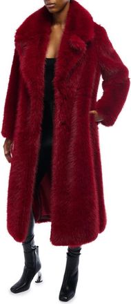 Azalea Wang Bcardi Faux Fur Coat in Red at Nordstrom, Size Medium