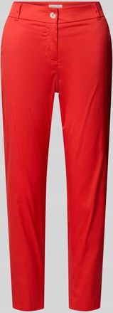 Christian Berg Slim Fit Stoffhose in verk&uuml;rzter Passform in Rot, Gr&ouml;&szlig;e 34