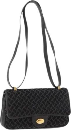 Bally Pre-owned Shoulder Bags, female, Black, Size: ONE SIZE Pre-owned Leather Shoulder Bag