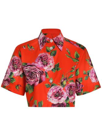 Dolce & Gabbana Blouse met bloemenprint - Rood
