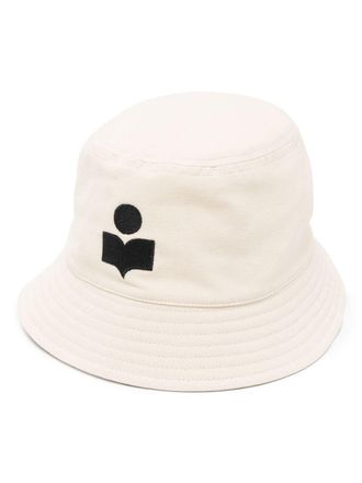 Isabel Marant Haley logo-embroidered bucket hat - women - Cotton/Cotton/Polyester - 56 - Neutrals