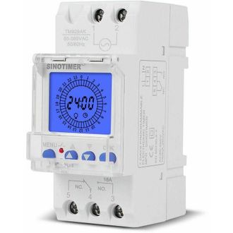 OEM Pantalla Lcd Digital De 24 Horas, Reloj Electr&oacute;nico, 85-265 V, Montaje En Riel Din, Interruptor Temporizador Anal&oacute;gico Inteligente Programable Con Int