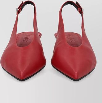 Aeyde leather kitten mules