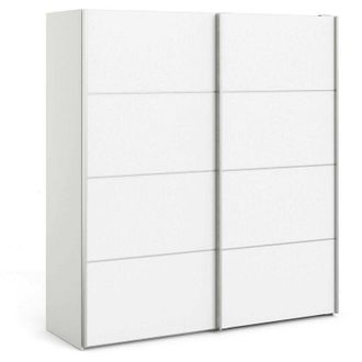 Dmora Guardaroba 2 Ante Attilio, Armadio Camera da Letto 2 Ripiani, Appendiabiti, 64x201.5h cm Bianco