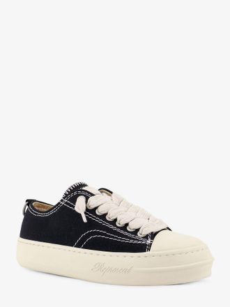 Represent Mens Sneakers Rep-Cap Black Canvas-Rubber Trainers Canvas/rubber