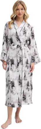 DKNY Badjas met ceintuur - Dames - Badjassen - Zwart - S - Polyester - Nachtkleding