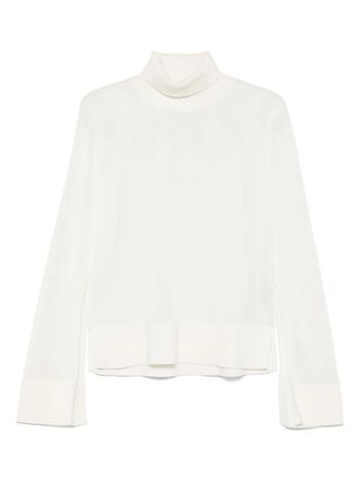 Toteme knitted top - women - Lyocell/Cashmere/Polyamide - M - White