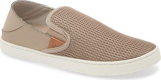 Olukai Pehuea Slip-On Sneaker in Taupe Grey /Taupe Grey at Nordstrom, Size 7.5