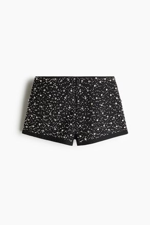 H&M Minishorts mit Strassverzierung - Schwarz