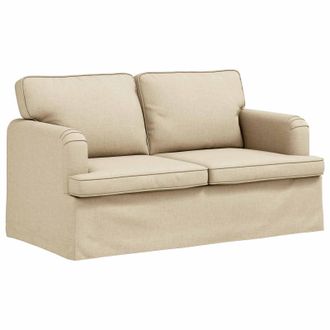 vidaXL Sof&aacute; Crema 144 X 80 X 85 Cm Tela Vidaxl