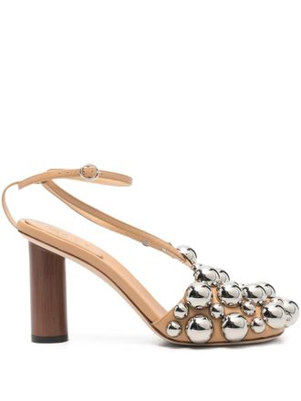 A.W.A.K.E. Christine studs-embellishment sandals - Neutrals