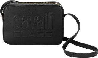 Cavalli Tassen, Dames, Zwart, ONE Size, Leer, Bandolera Cross-Body
