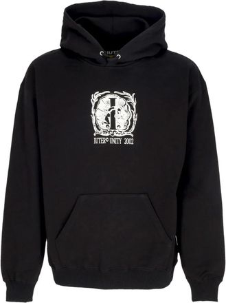 Iuter Zwarte hoodie met print - Heren - Hoodies - Zwart - S - Katoen - Hoodies & sweatvesten
