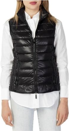 A|X Armani Exchange Mouwlloze Gewatteerde Donsjas - Dames - Bodywarmers - Zwart - XS - Leer - Jassen