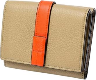 Loewe Pre-owned Wallets, female, Beige, Size: ONE SIZE Pre-owned Wallet (tri-fold)