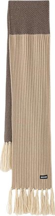Moschino Gebreide Sjaal met Franjes - Dames - Wintersjaals - Beige - ONE Size - Wol - Accessoires