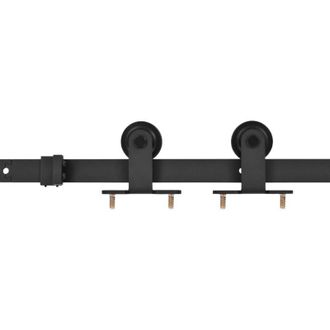 vidaXL Vidaxl - Kit De Herrajes Para Puertas Correderas Skien Acero Negro 183cm