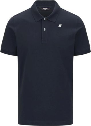 K-Way Tops, Heren, Blauw, M, Katoen, Vinnie Pique Slim Polo