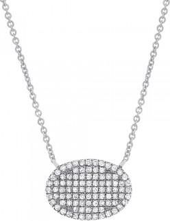 Allurez 0.21ct 14k White Gold Diamond Pave Necklace