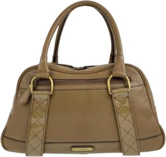 Burberry Pre-owned Handbags, female, Beige, Size: ONE SIZE Pre-owned Vintage Leather Handbag