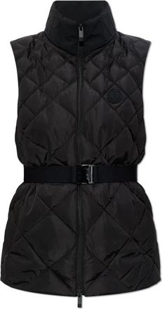Moncler Bignonia Down Vest - Dames - Bodywarmers - Zwart - S - Leer - Jassen
