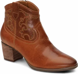 Aetrex Womens Reagan Ankle Boot In Cognac
