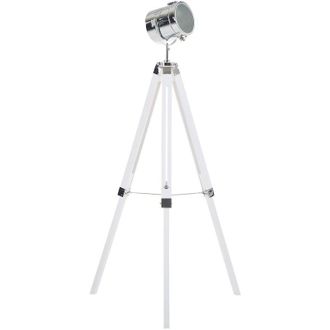 Beliani Beliani - Industrial White Floor Lamp Tripod Metal Spotlight Living Room Alzette
