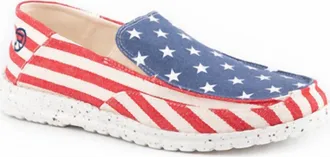 Roper Womens Hang Loose Slip On Casual Shoe In Flag-Themed