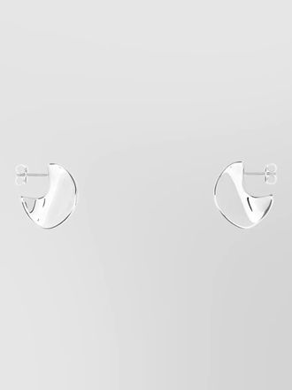 Bottega Veneta small disc stud earrings polished design