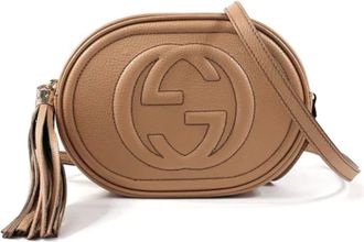 Gucci Pre-owned Cross Body Bags, female, Beige, Size: ONE SIZE Pre-owned Leather gucci-bags