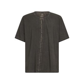 Uma Wang T-Shirts, male, Gray, Size: S Ribbed Crewneck T-Shirt