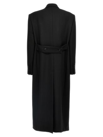 Dolce & Gabbana Womens Black Virgin Wool Coat Clothing
