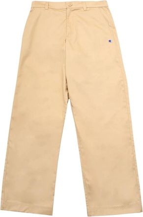 Champion Broeken, Heren, Beige, XL, Beige Straight Hem Broek