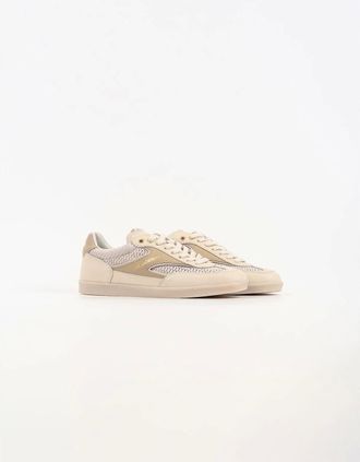 Karl Lagerfeld Womens Karl Lagerfeld Kandidate Mesh Mix Womens Cream Trainers - Size: 6