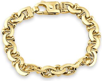 Pompeii3 Mens Marine 14k Gold (62gram) or Platinum (100gram) 10.5mm Link Bracelet 8.25