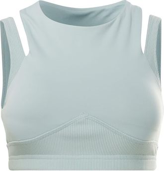 Reebok Sportbeha met meerdere lagen voor dames (Studio-model) (Blauw)