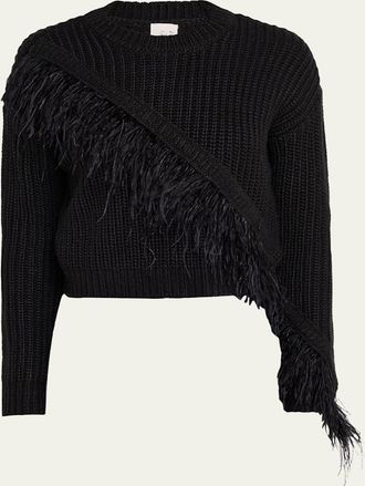 Cinq &agrave; Sept Kaelie Feathered Fringe Sweater