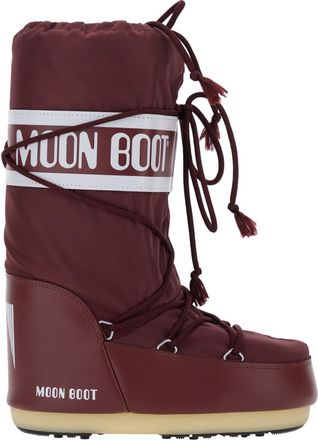 Moon Boot Maroon Logo Icon Boots