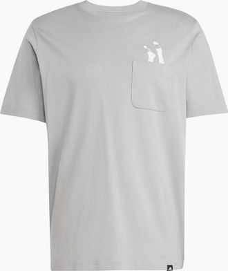 adidas Mens Regular Fit Short Sleeve Crew Neck T-Shirt - Grey - Size: 36