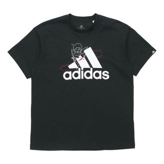 adidas U Vday T Athleisure Casual Sports Printing Pattern Short Sleeve Couple Style Black GV2911
